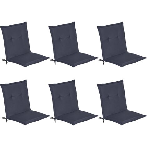 Beautissu Matelas Coussin pour Chaise Fauteuil de Jardin terrasse Loft NL Bleu foncé