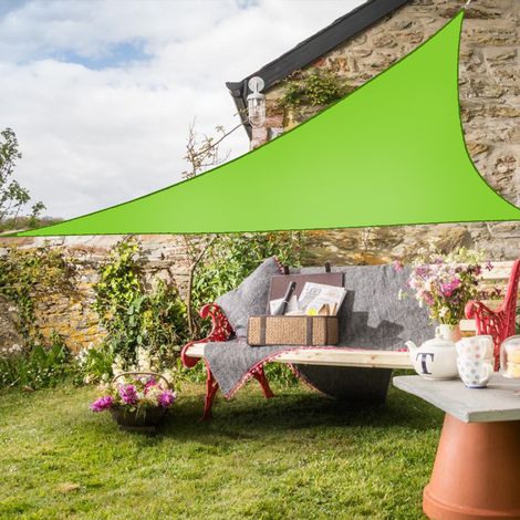 Greenbay Sun Shade Sail Garden Patio Party Sunscreen Awning Canopy 98% UV Block Triangle Light Green 3.6x3.6x3.6m