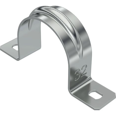 OBO Bettermann Abrazadera de fijación de dos orejas 32mm Acero cincado, 1018337