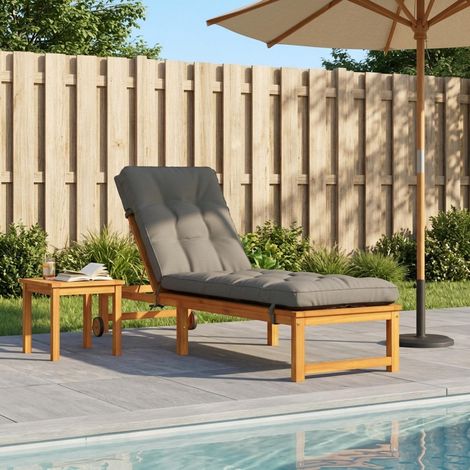 vidaXL Cuscino per Lettino VIANEN 100% Poliestere Grigio