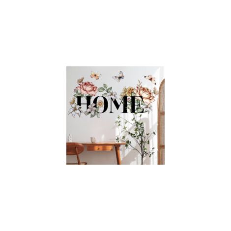 Blumen- und Schmetterlings-Wandtattoos für Zuhause – einfach abziehen und aufkleben – wasserfest – abnehmbare Wandaufkleber für Schlafzimmer, Wohnzimmer und Badezimmer – Crezuo