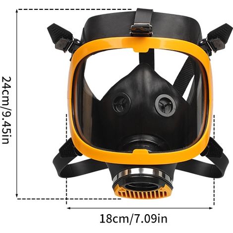 Maschera respiratoria riutilizzabile antigas e vapori per la protezione del viso - Filtro in ottone contro acidi, ammoniaca, vernici - ALTRO (1/3)