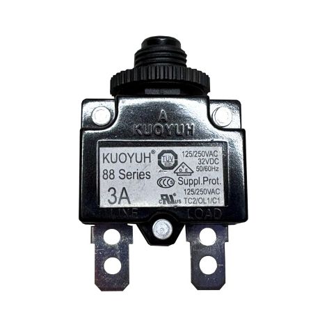 Thermoschalter Leistungsschalter Motorschutzschalter 88 Series 250V 3A 2Pin Reset Schalter Überlastschutzschalter für Metallbandsäge uvm. (1/4)