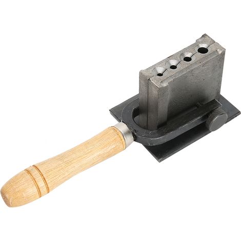 Outil de traitement pour la fabrication de bijoux, avec rainures à huile et manche en bois (S) (1/5)