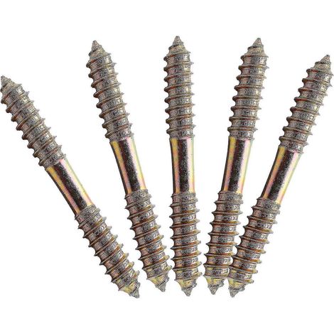 Vis à cheville double extrémité M8 x 70 mm pour fixation de meubles (lot de 5) (1/5)