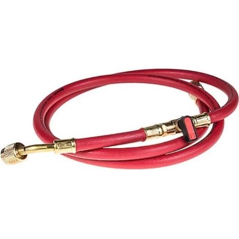 Wigam - tubo flessibile 150 cm con rubinetto gas r410 - colore: rosso