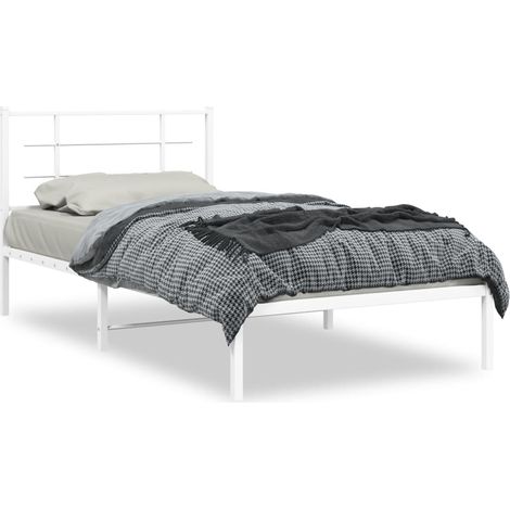 Maison Exclusive - Giroletto con Testiera Metallo Bianco 107x203 cm