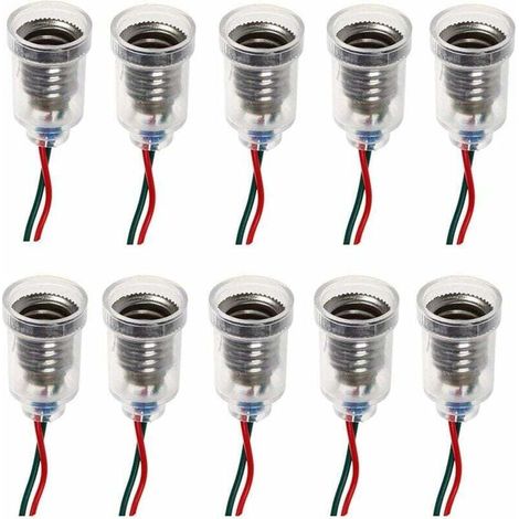 Lampadine LED E10, attacco a vite, piccole lampadine a candela, piccolo portalampada, base portalampada con filo, presa per esperimenti domestici, test di circuiti elettrici, accessori per l'illuminaz