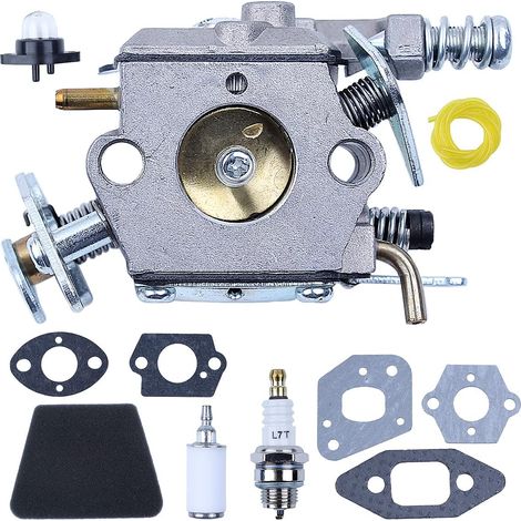 Carburateur Adefol avec joint, filtre à air, filtre à carburant pour Partner 350 351 370 371 420, ligne de carburant, bougie d'allumage, pièces de rechange, remplacement pour Walbro 33-29 (1/5)