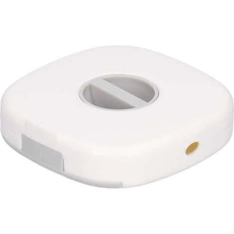 Boîte de rangement pour câbles de données, enrouleur portable polyvalent, boîte de rangement pour câble de couleur blanc, pratique pour ranger et organiser tous vos câbles et accessoires (1/5)