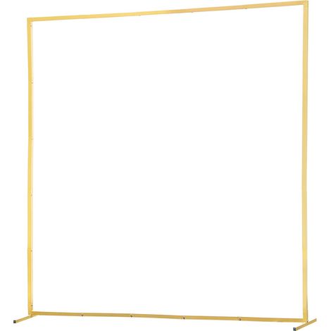 Support de fond en arche, 2 x 2 m, structure stable, montage facile, support carré en métal doré pour décoration de mariage, anniversaire, remise de diplômes, fêtes et cérémonies (1/5)