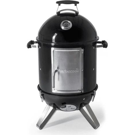 Barbecook Oskar M 3-in-1 smoker, affumicatore, barbecue e braciere per affumicatura a caldo e a freddo, smalto nero, griglia 44cm, 61X54X112cm (1/10)
