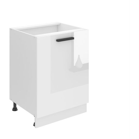 BELINI Meuble Cuisine Bas sans Plan de Travail SD I Meubles de Cuisine - Taille: 51,6 x 60 x 82 cm I Petit Meuble Cuisine - 1 Porte I Couleur : Blanc très Brillant (1/5)
