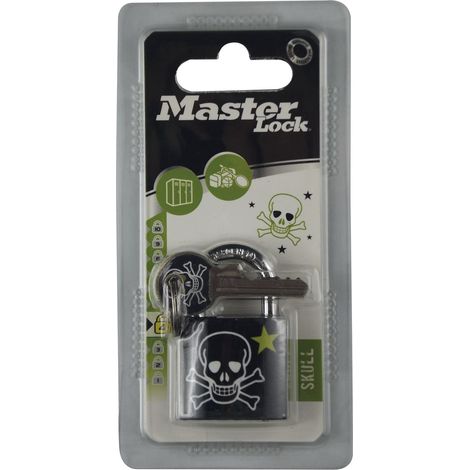 MASTER LOCK Vorhangschloss "Skull" mit Schlüssel, Breite 30 mm, verschsp., SB