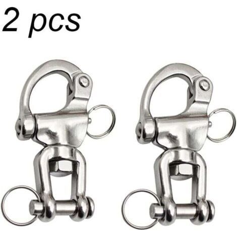 2PCS Swivel Swivel Snap Hook, Stainless Steel Swivel Snap Hook Accessories Quick Links 316 Stainless Steel Quick Release Spring Hook for Sailboat Halyard Boats (1/5)