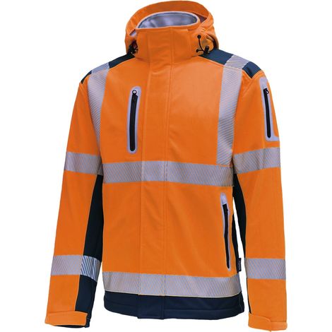 Vizwell Warnschutz-Softshelljacke VW177T Gr. 4XL orange