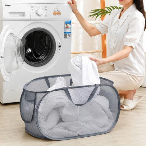 Panier à linge pliable avec poignées (1/5)