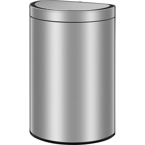EKO - Poubelle à capteur Mirage demi-ronde 47 litres - Stainless steel - inox mat