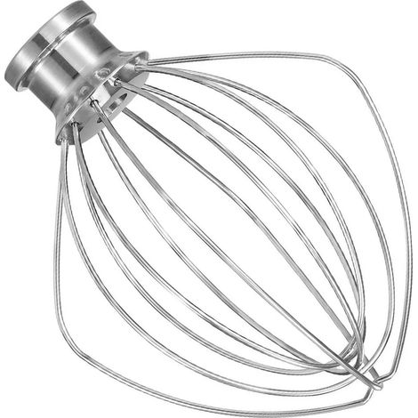 La frusta a sei fili in acciaio inossidabile K45WW è compatibile con le impastatrici KitchenAid da 4,5 QT/5 QT. È lavabile in lavastoviglie e resistente. (1/5)