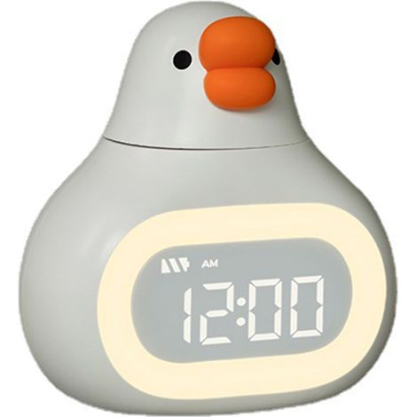 Sveglia Digitale Bambini C18 – Luce Notturna LED Dimmerabile, Bluetooth, 5 Melodie – ABS – Design Moderno a Oca – Ideale per Camera dei Bambini (1/5)