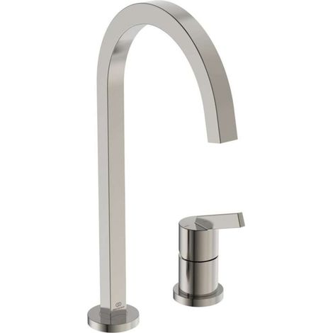 Ideal Standard 2-Loch-Küchenarmatur GUSTO eck Auslauf Ausladung 204mm silver storm silver storm (1/5)