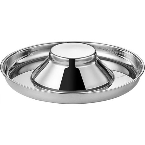 Set of 2 stainless steel puppy bowls, slow-feeding pet bowls (1/4)