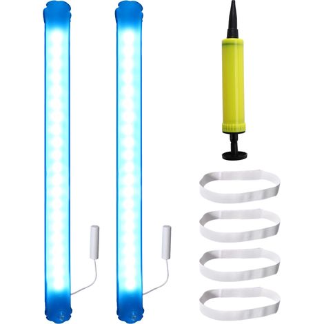 Lámpara LED inflable para camping, RGB, plegable, USB, 2 unidades (RGB) (1/5)