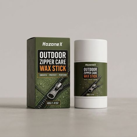 Zipper lubricating wax sticks for clothing, bags, and zipper care, preventing zipper jamming, and protecting metal gears from rust -- 40g (1/5)