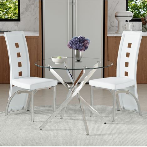ensemble table chaises salle a manger 88 cm HAVRYA (1/5)