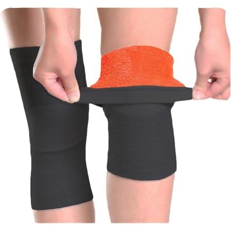 Genouillère chauffante - Protection contre l'arthrose - Attelle de nuit - Duvet doux et soyeux - 28 cm - Unisexe (1/5)