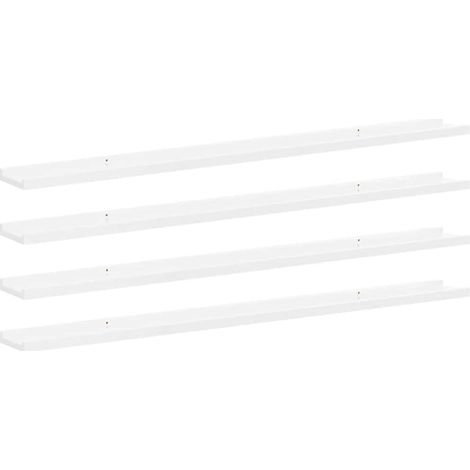 Mensole da Parete 2 pz Bianco Lucido 115x9x3 cm vidaXL