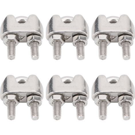 Lot de 10 Pinces en U Inox M4 Serre-Câble Fixation Corde Accessoire Gréement Quincaillerie (1/5)