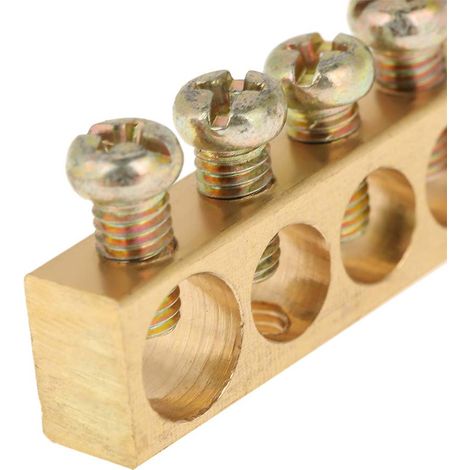 ETTROIT Barra di terra equipotenziale in ottone 61 fori 1.5mm per quadro elettrico - DB14981