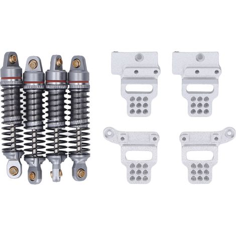 Stoßdämpfer aus Aluminium mit Halterungen für Traxxas TRX4M 1/18 RC-Car, titanfarben, Stoßdämpfer-Set