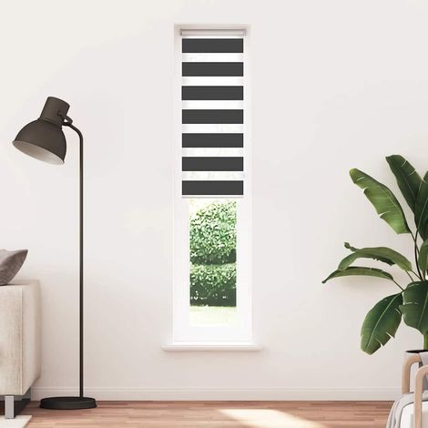 Maison Exclusive - Store zèbre noir 45x200 cm largeur du tissu 40,9 cm polyester