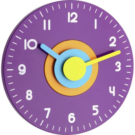 Horloge murale TFA Dostmann 60.3015.11 à quartz 23 cm x 40 mm lilas mécanisme d'horloge silencieux (1/3)