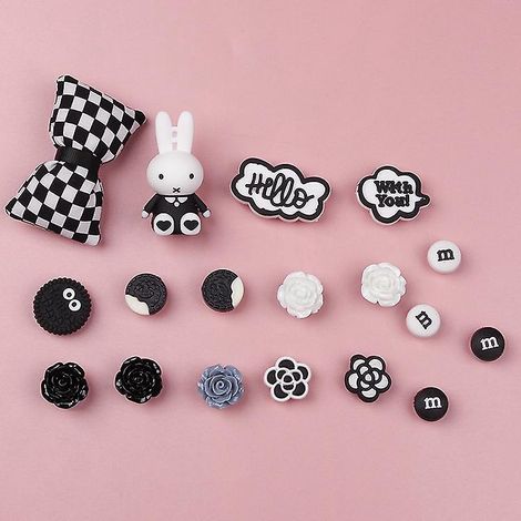 un Ensemble (chaussures Non Incluses) Cave Chaussures Diy Accessoires Lapin Nud Rose Chaussure Amovible Fleur Chaussure Boucle Dcorative Accessoir (1/5)