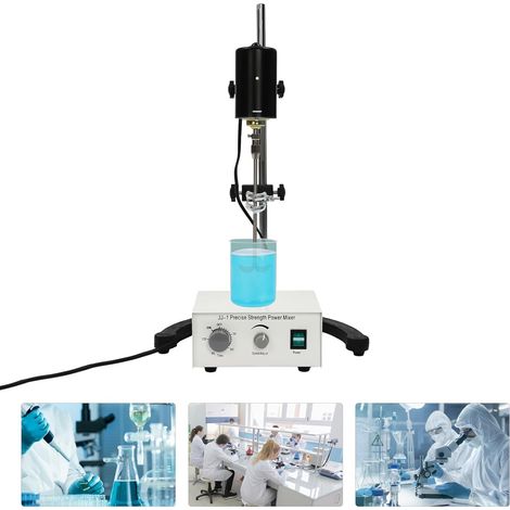100W Elektrischer Überkopf-Rührer mechanischer Mixer mit Rührstab 220V elektrischer Rührer-Mischer 0-3000RPM Laborrührer
