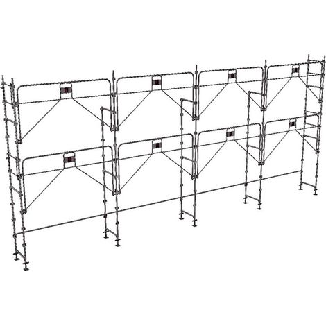 Echafaudage fixe de façade 78m² - Structure seule - Version garde-corps - DUO78GC-S (1/5)
