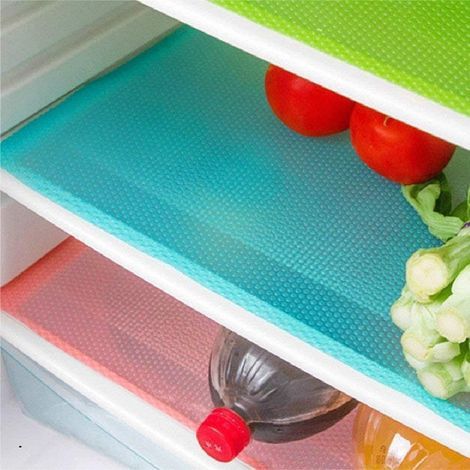 Lot de 8 revêtements lavables pour réfrigérateur, accessoires de cuisine pour congélateur, étagère en verre, étagères, armoires, tiroirs (8 blancs)