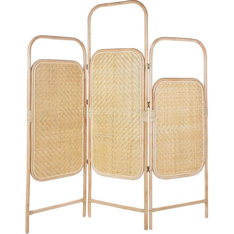 Raumteiler 3-teilig CARPI Naturfarben 166 cm 180 cm