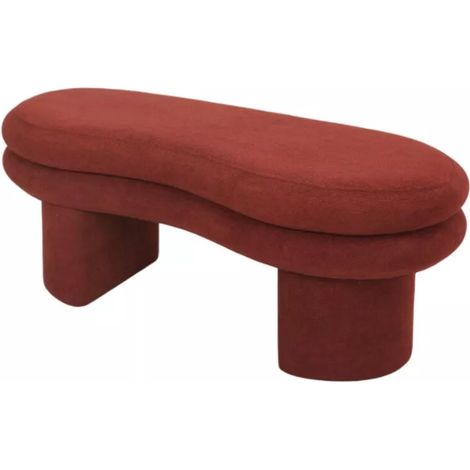 panca bellahome "onda" mattone 106x43x43 cm
