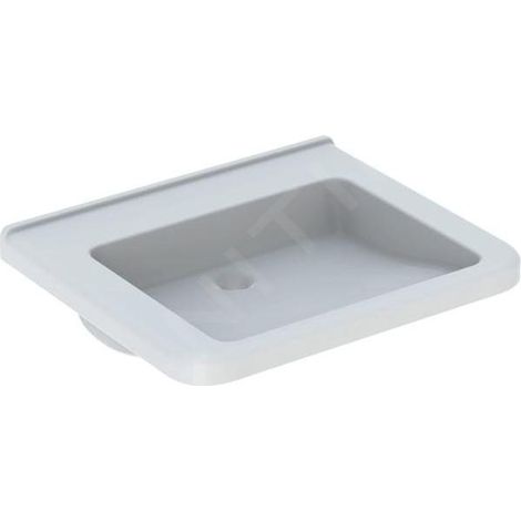 Geberit Selnova Comfort - Lavabo Square, 650x550 mm, pour personne à mobilité réduite, sans trou de robinetterie, sans (1/2)