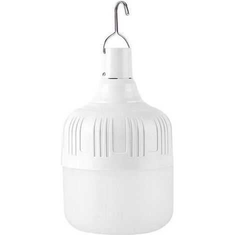 Ortviai Ampoule LED d'urgence 80 W, rechargeable USB, 80 mm, pour extérieur, marchés nocturnes et coupures de courant
