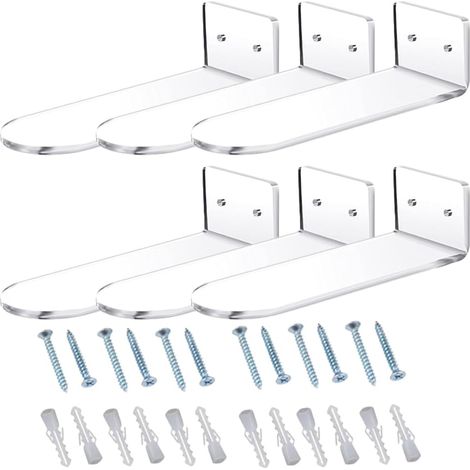 6 transparente Schuhregale zur Wandmontage, platzsparende Sneaker-Präsentation