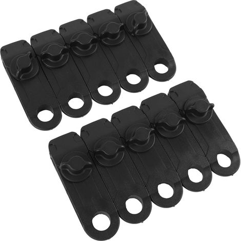 Lot de 10 pinces de fixation robustes en plastique pour bâches, tentes, couvertures de piscine, auvents de camping, bâches de voiture (1/5)
