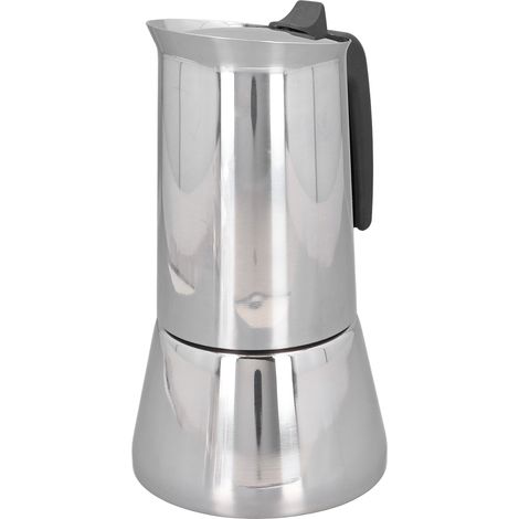 Cafetière italienne portable en acier inoxydable 430, compatible avec les plaques à induction, 2 tasses (1/5)