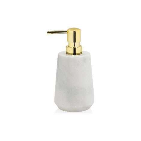 ANDREA HOUSE BA69134 Dispensador Marmol Bl/Dor.Ø8.5X17 - ref: BA69134