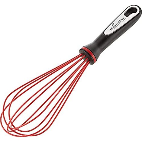 Lagostina Ingenio Smart Frusta da Cucina in Silicone con Rivestimento Antigraffio Impugnatura Ergonomica e Presa Sicura Nero e Rosso (1/4)