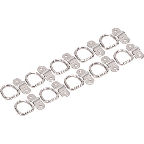 10 set di ancoraggi per ancoraggio Anello a D multifunzione per montaggio superficiale ad alta resistenza per un trasporto sicuro Argento (1/5)